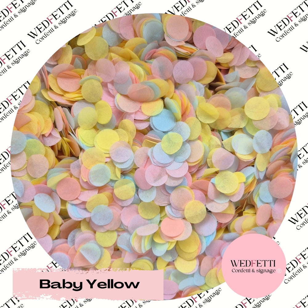Slow Falling Paper Confetti – Baby Yellow