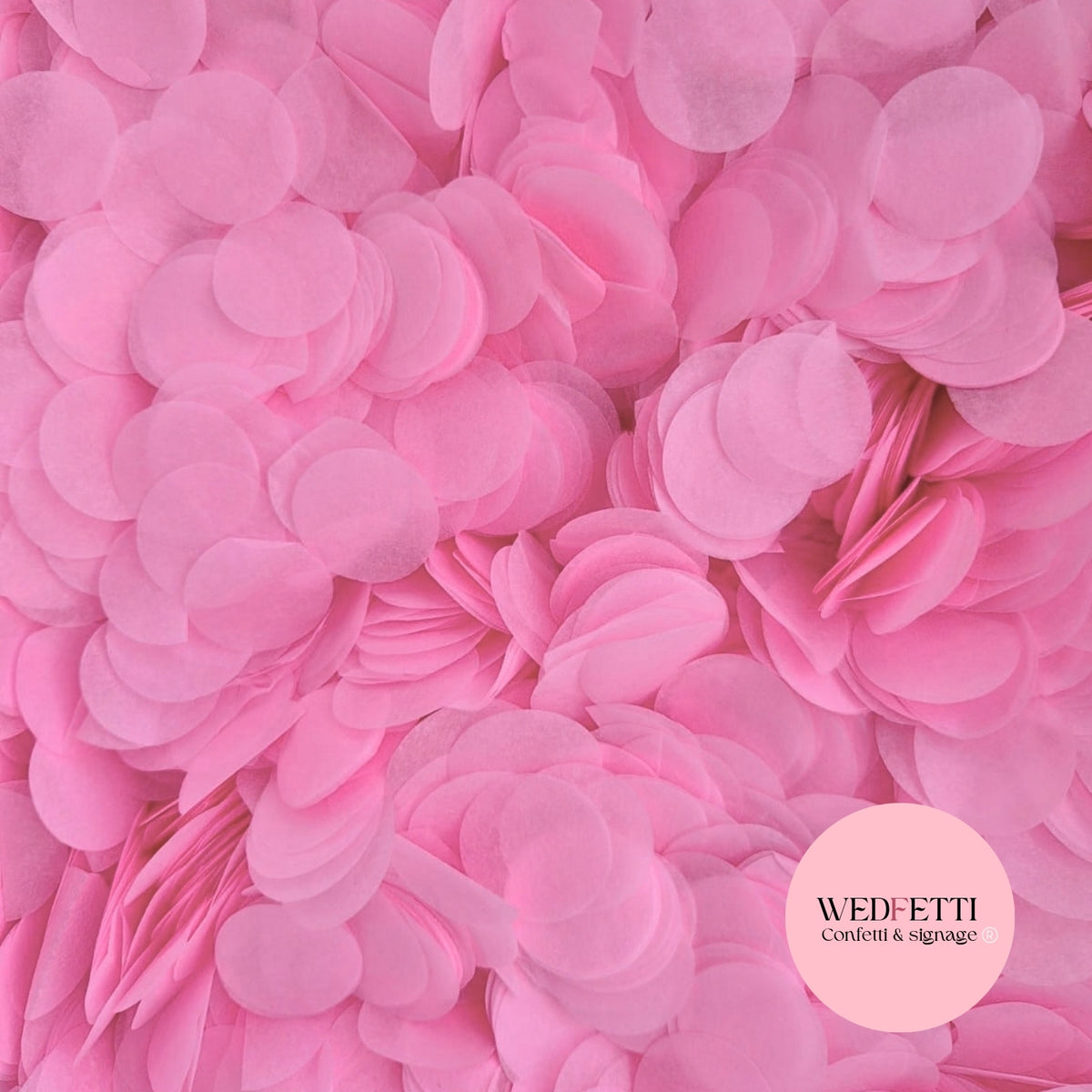 Circles Large 2.5cm Biodegradable - Party Pink