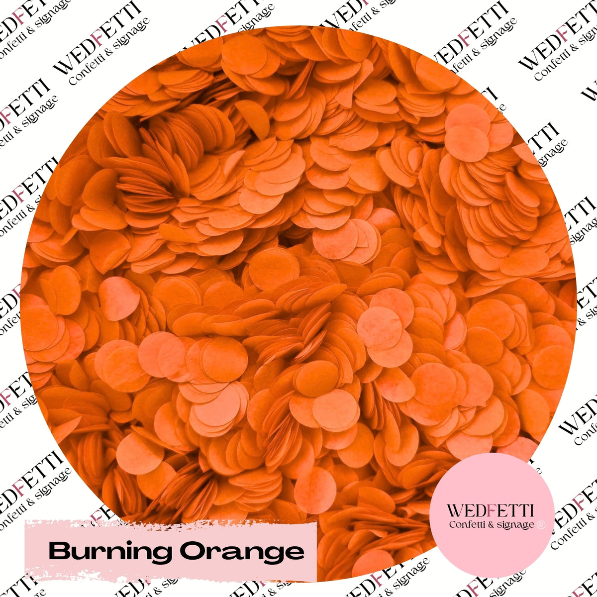 Slow falling paper Confetti - Burning Orange
