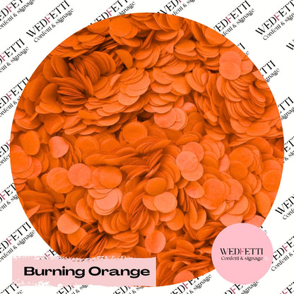 Slow falling paper Confetti - Burning Orange