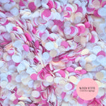 Slow Falling Paper Confetti - Lightest Pink, FUSCHIA & White