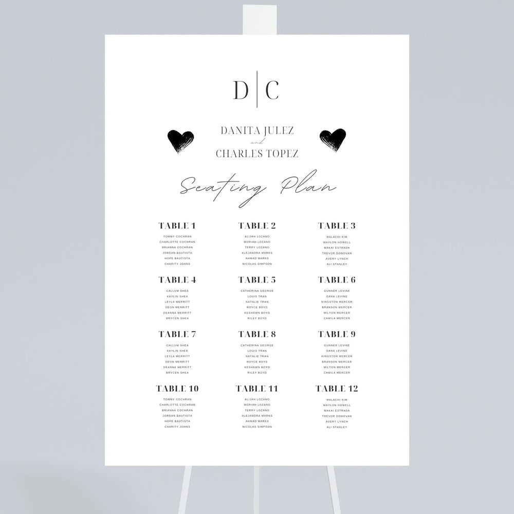 A1 Seating plan WedFetti