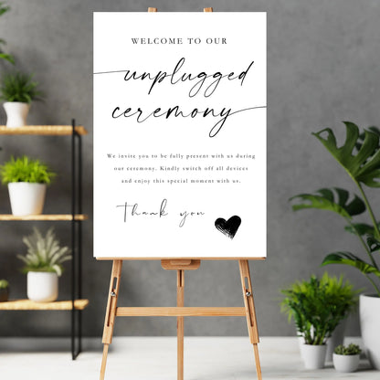 Unplugged ceremony sign WedFetti