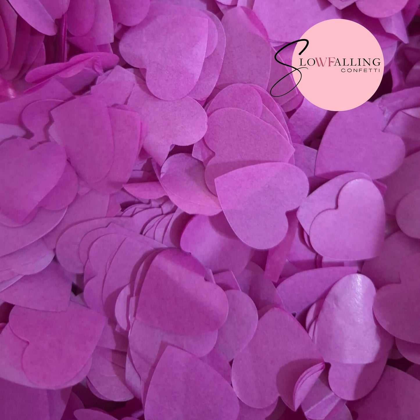 Biodegradable paper Confetti hearts - Party Purple