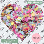 Paper Confetti hearts 1.5cm - Pastel Party Fuschia Mix