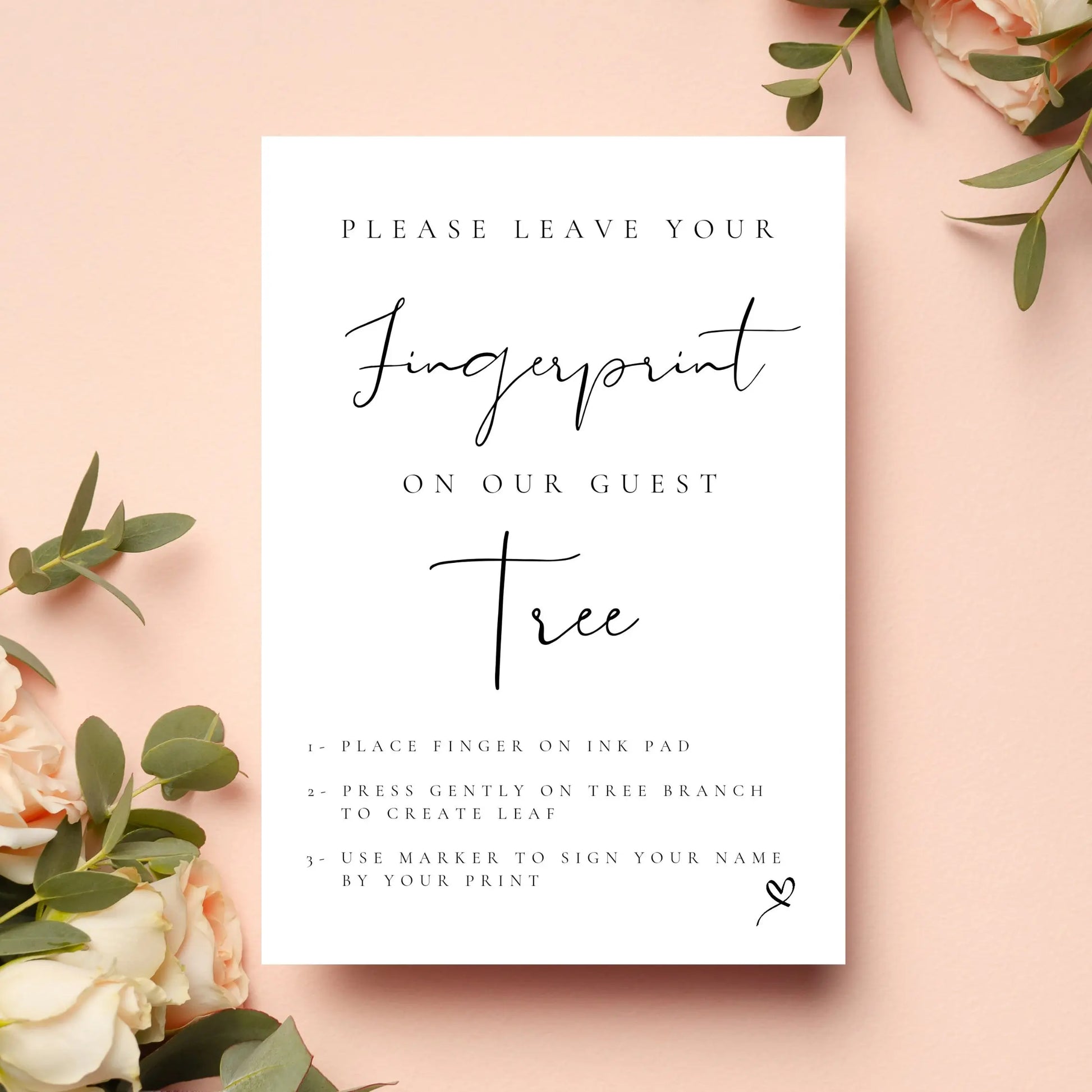 Fingerprint tree guestbook sign WedFetti