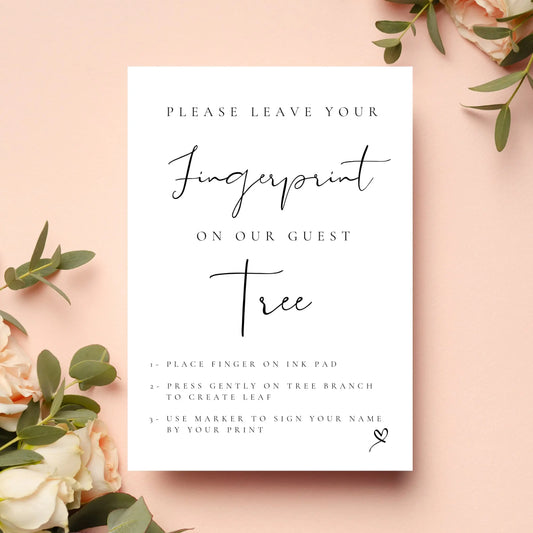 Fingerprint tree guestbook sign WedFetti