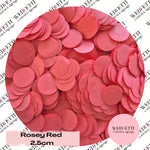 Circles Large 2.5cm Biodegradable - Rosey Red
