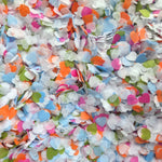 Paper Confetti hearts 1.5cm - Deep Sage Fuschia Burnt orange Dusty Blue white