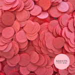 Circles Large 2.5cm Biodegradable - Rosey Red