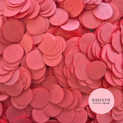 Circles Large 2.5cm Biodegradable - Rosey Red