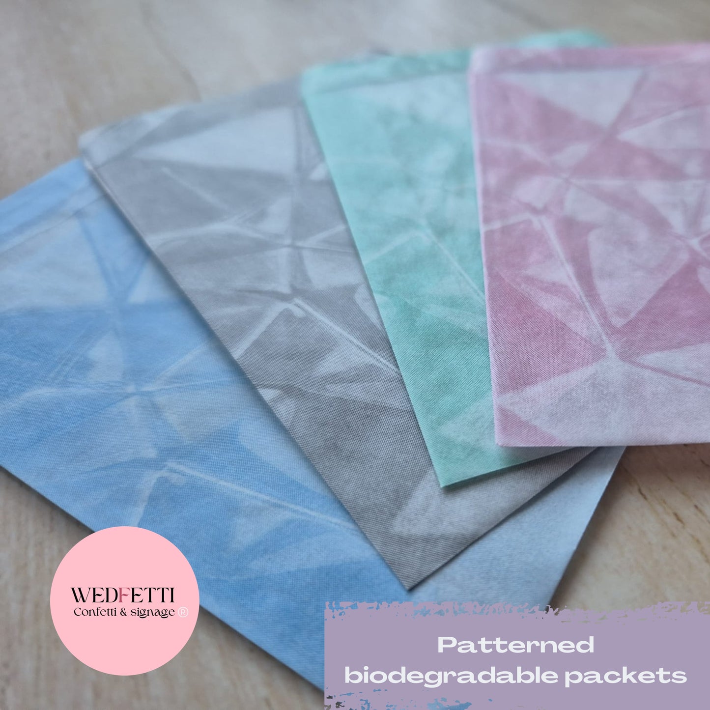 Biodegradable Confetti packets - Colour patterned