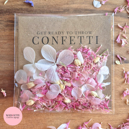 Ready to go Petal Confetti packs - Fully Compostable Packaging