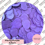 Circles Large 2.5cm Biodegradable - Party Purple