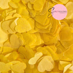 Biodegradable paper Confetti hearts - Burning Yellow