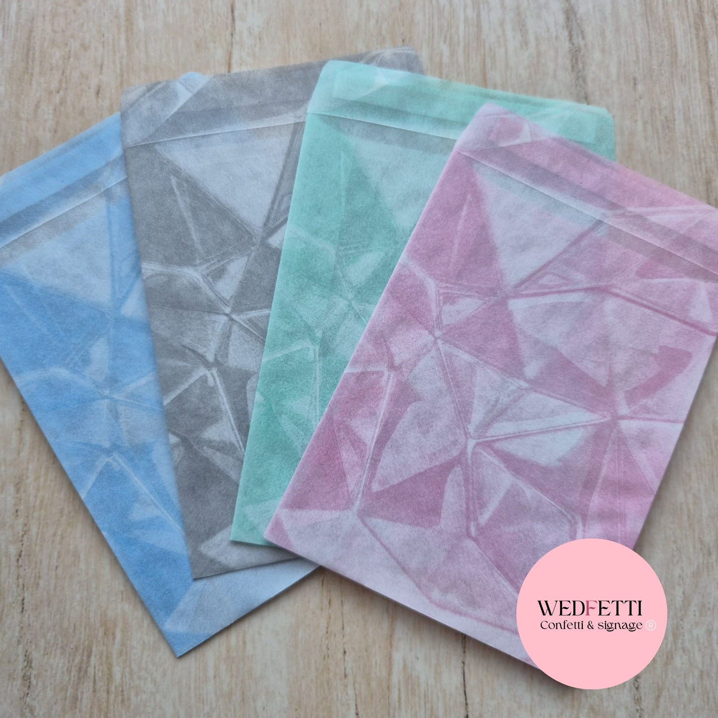 Biodegradable Confetti packets - Colour patterned