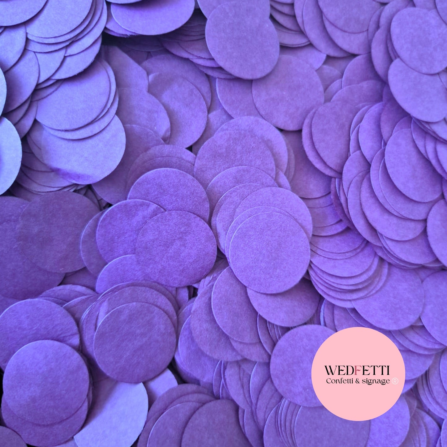 Circles Large 2.5cm Biodegradable - Party Purple