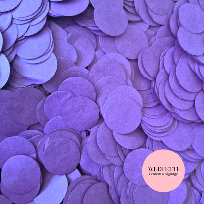 Circles Large 2.5cm Biodegradable - Party Purple