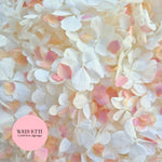 FlutterFly® Petal Confetti - White + Peach Gradient Snow Petals