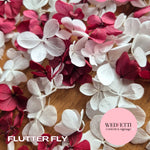 FlutterFly® Petal Confetti - Burgundy White