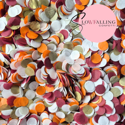 Slow falling paper Confetti - Wine Autumn Gold