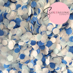 Slow falling paper Confetti - 2 Blue White