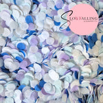 Slow falling paper Confetti - 2 Blue white lavender mix