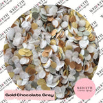 Slow falling paper Confetti - Gold Chocolate Grey