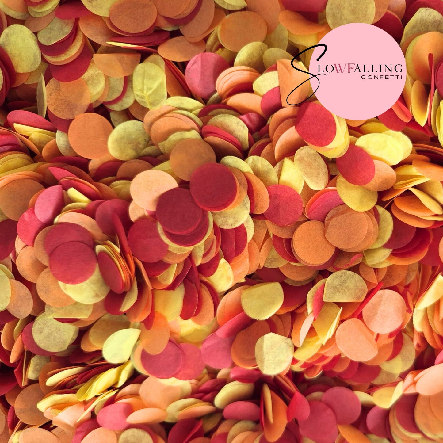 Slow falling paper Confetti - Flaming Sunset