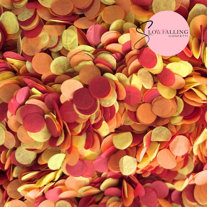 Slow falling paper Confetti - Flaming Sunset