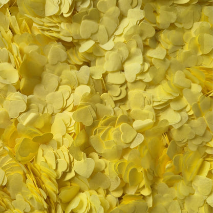 Paper Confetti hearts 1.5cm - Yellow