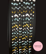 Paper Confetti Curtain - Sage Gold Hearts 4m