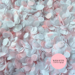 Slow falling paper Confetti - Baby Pink White