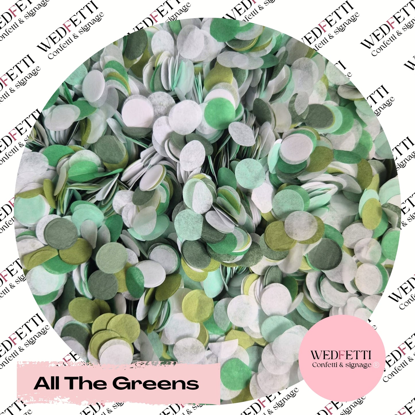 Slow falling paper Confetti - All The Greens