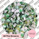 Slow falling paper Confetti - All The Greens