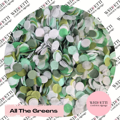 Slow falling paper Confetti - All The Greens