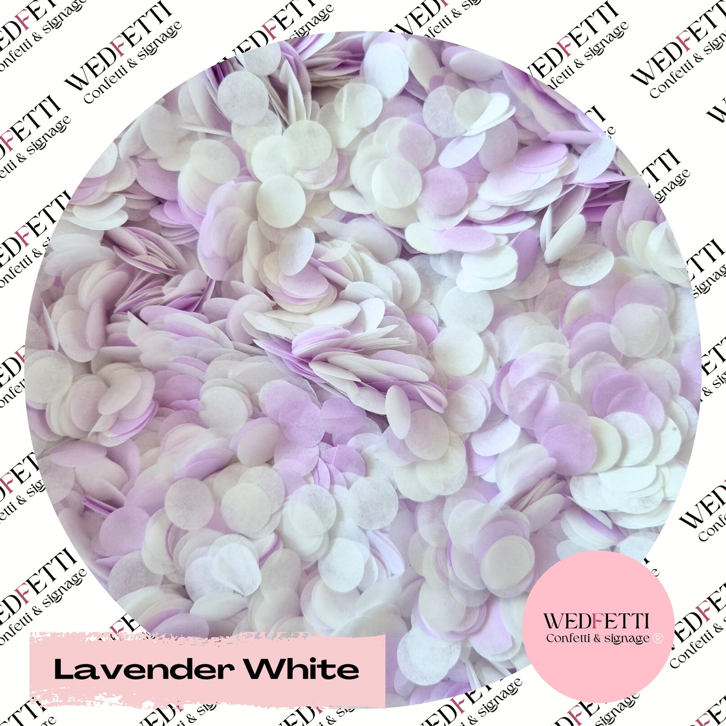 Slow falling paper Confetti - Lavender White