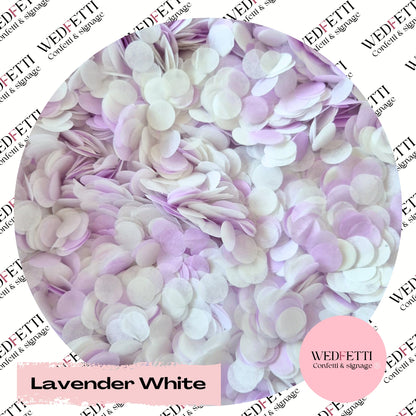 Slow falling paper Confetti - Lavender White