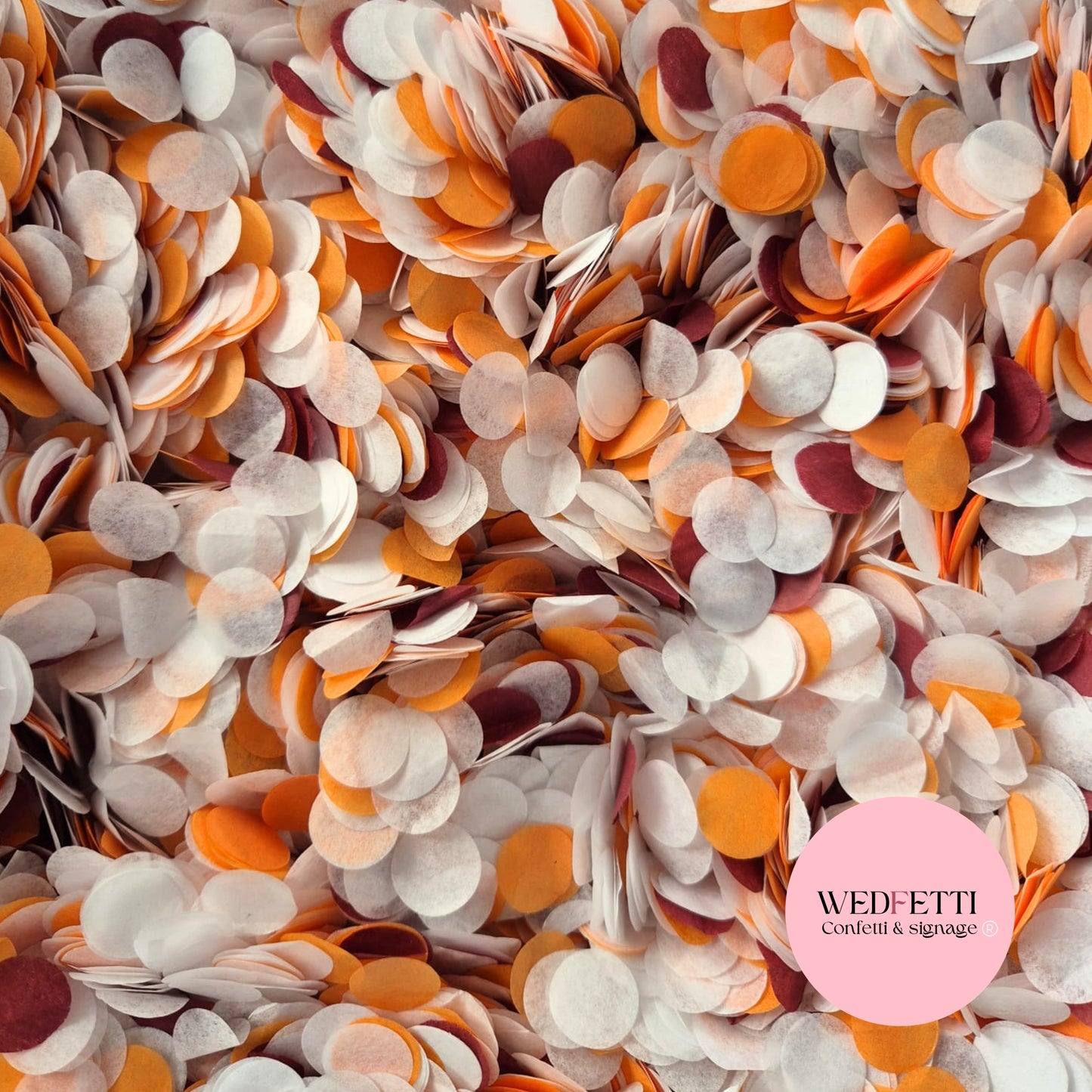 Slow falling paper Confetti - Wine Red Autumn