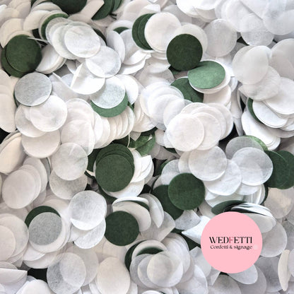 Circles Large 2.5cm Biodegradable - Forest White