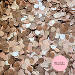 Slow falling shimmering paper Confetti - Chocolate Rose Gold