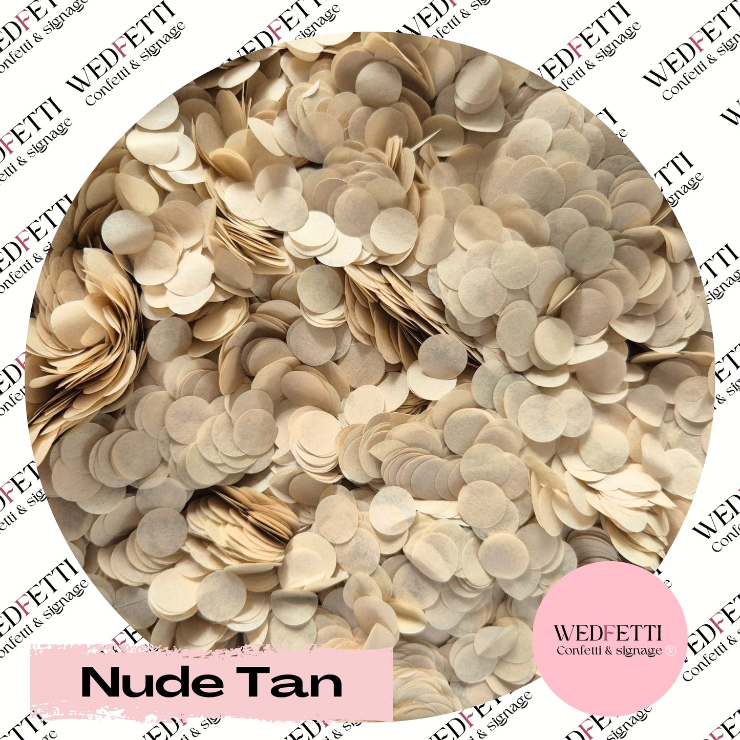 Slow falling paper Confetti - Nude Tan