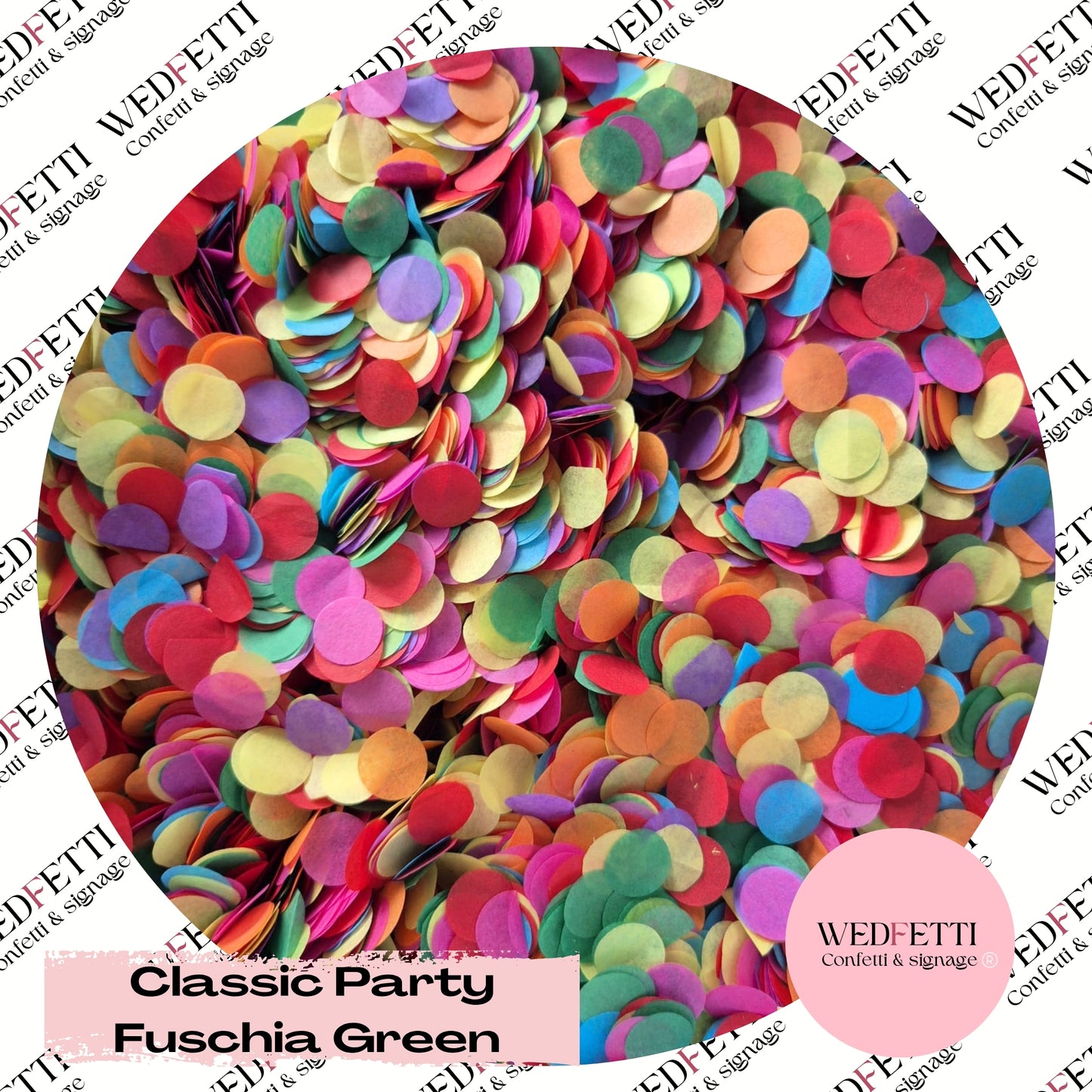 Slow falling paper Confetti - Classic Party+ Fuschia Green