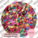 Slow falling paper Confetti - Classic Party+ Fuschia Green