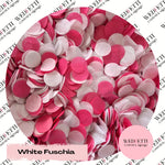 Circles Large 2.5cm Biodegradable - White Fuschia