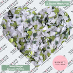 Paper Confetti hearts 1.5cm - Deep Sage Forest White