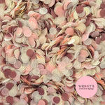 Slow falling paper Confetti - Light Ivory Mahogany Baby Pink