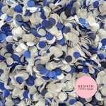 Slow falling paper Confetti - Deep Blue Navy Light Ivory
