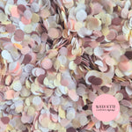 Slow falling paper Confetti - Mahogany Pink Ivory White