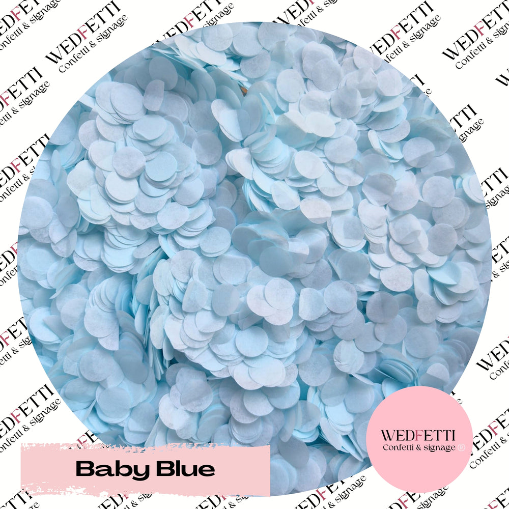 Slow falling paper Confetti - Baby Blue